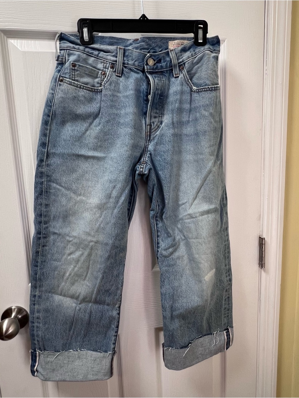 Levi's 501 Women's Selvedge Column Denim High Rise Size 27 Button Fly